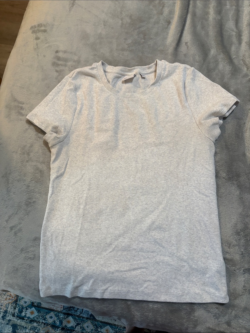 Womens Crew Neck T-Shirt - Light Gray